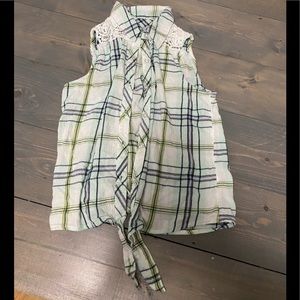 5/$20 Justice plaid tank top
